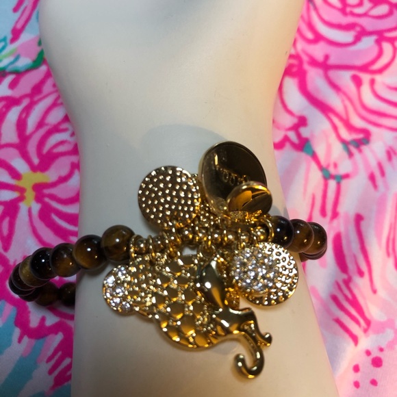 Lilly Pulitzer Cheetah, earrings & bracelet! Leopard gold - Picture 4 of 7